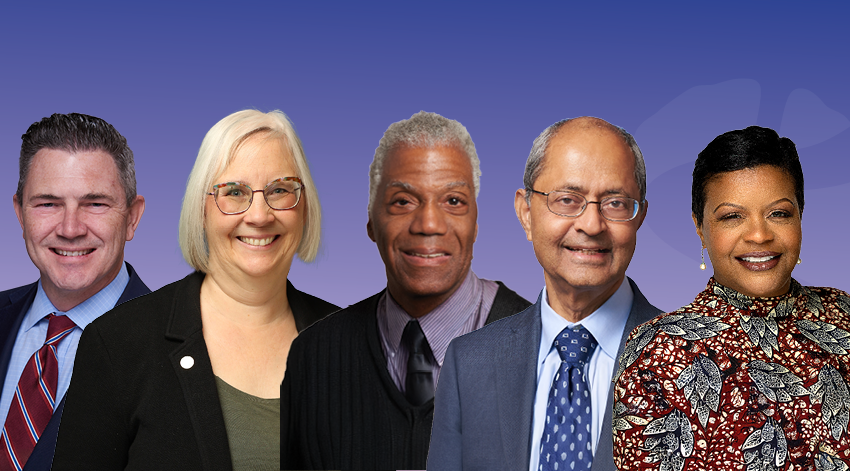 headshots of event speakers Kenneth B. Ashley, Barbara Yates Weissman, Ramaswamy Viswanathan, John C. Bradley and Marketa Wills