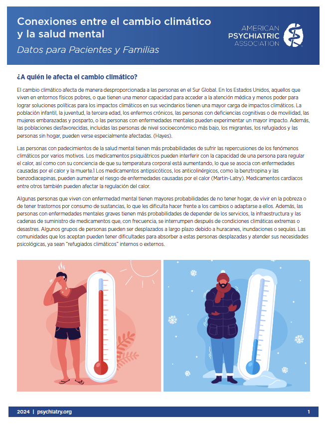 Cover of climate folleto - full text on page below