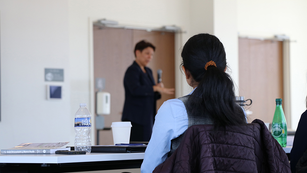 a APP participants attends a program lecture