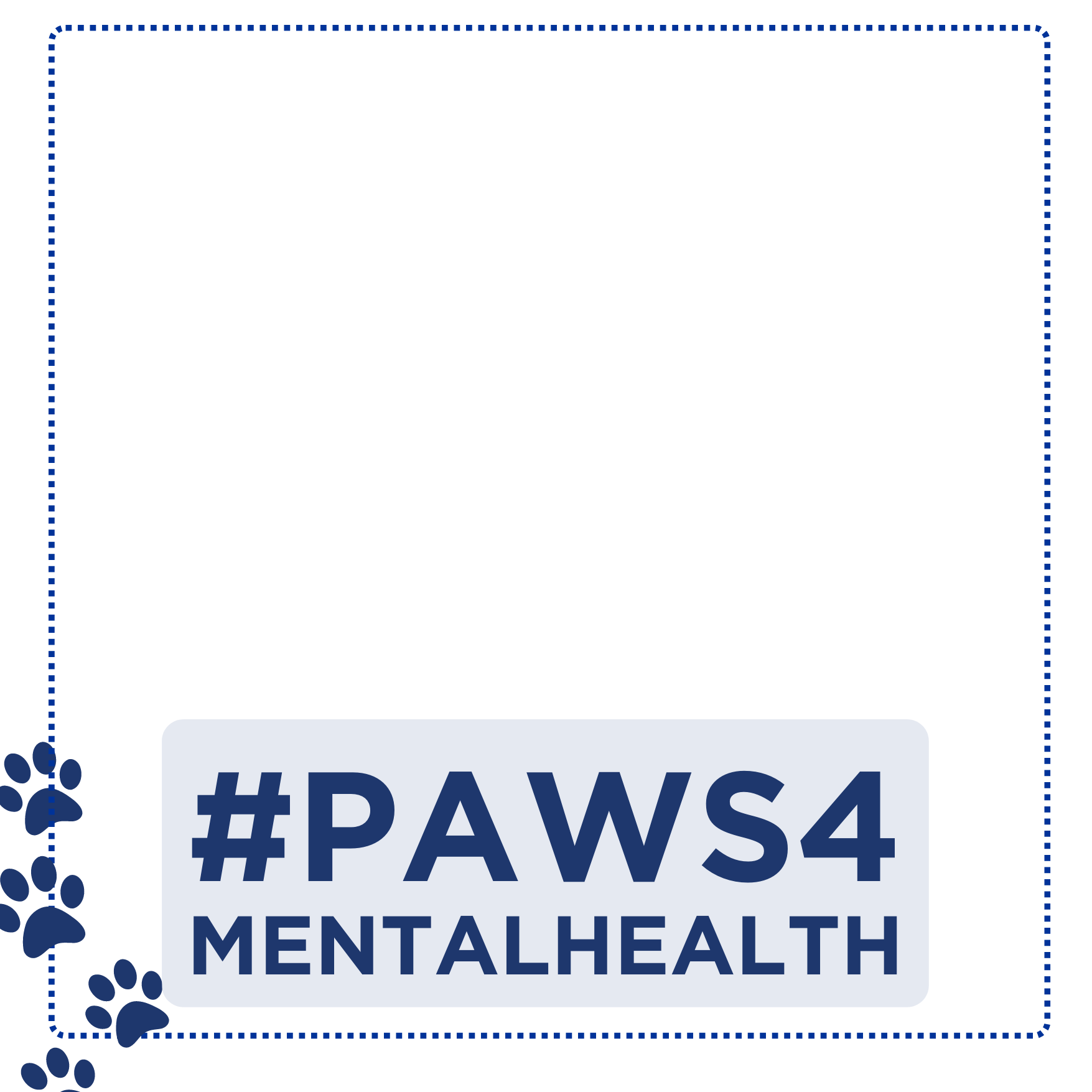 social media filter with #paws4mentalhealth