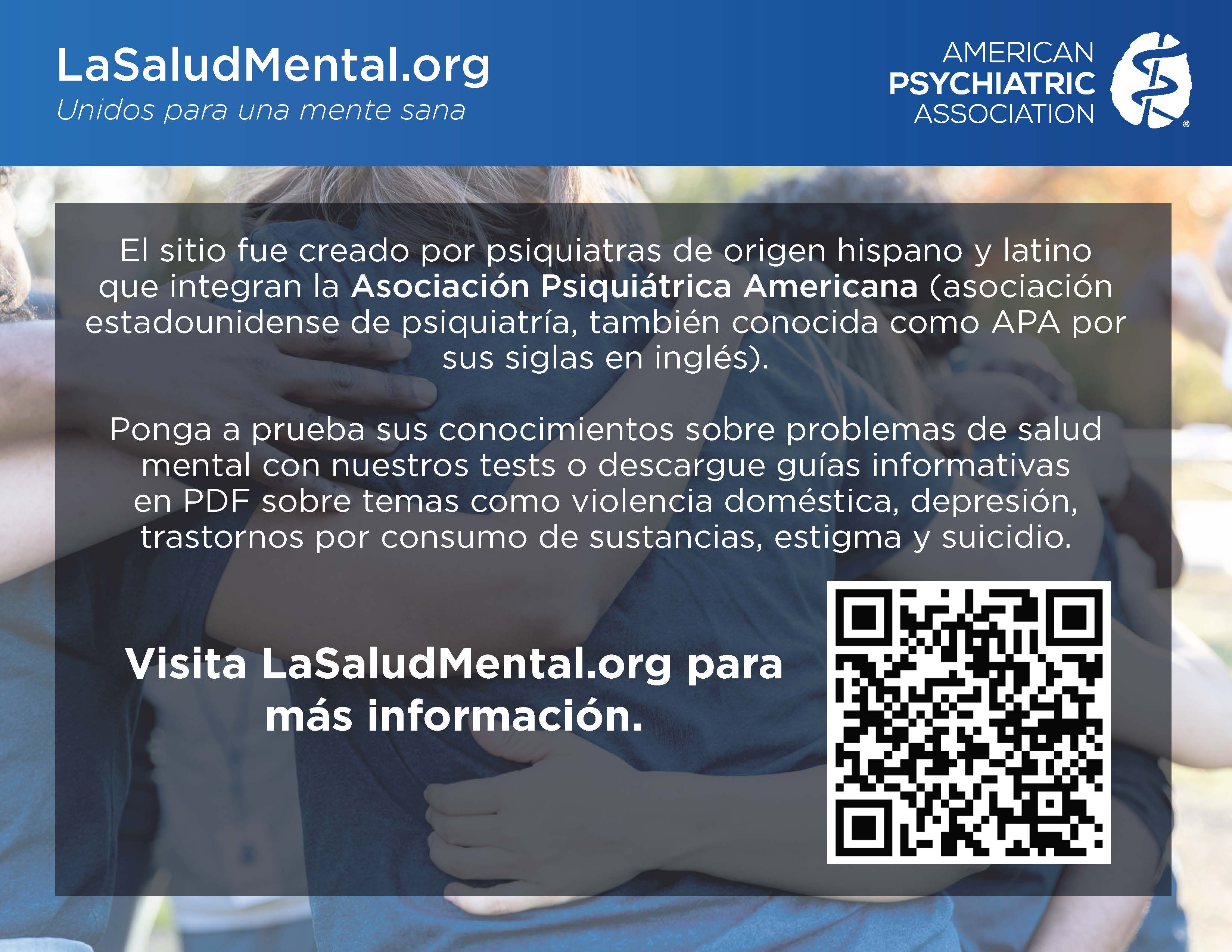 Spanish language flyer for La Salud Mental