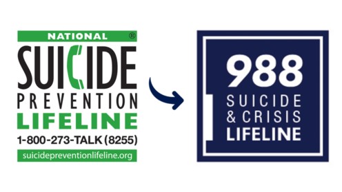 Suicide prevention lifeline is now 988 suicide and crisis lifeline