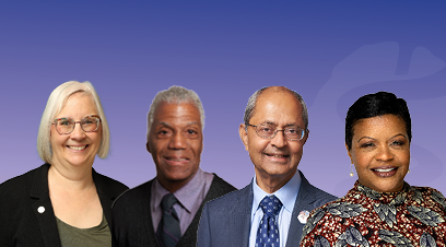 headshots of event speakers Kenneth B. Ashley, Barbara Yates Weissman, Ramaswamy Viswanathan and Marketa Wills