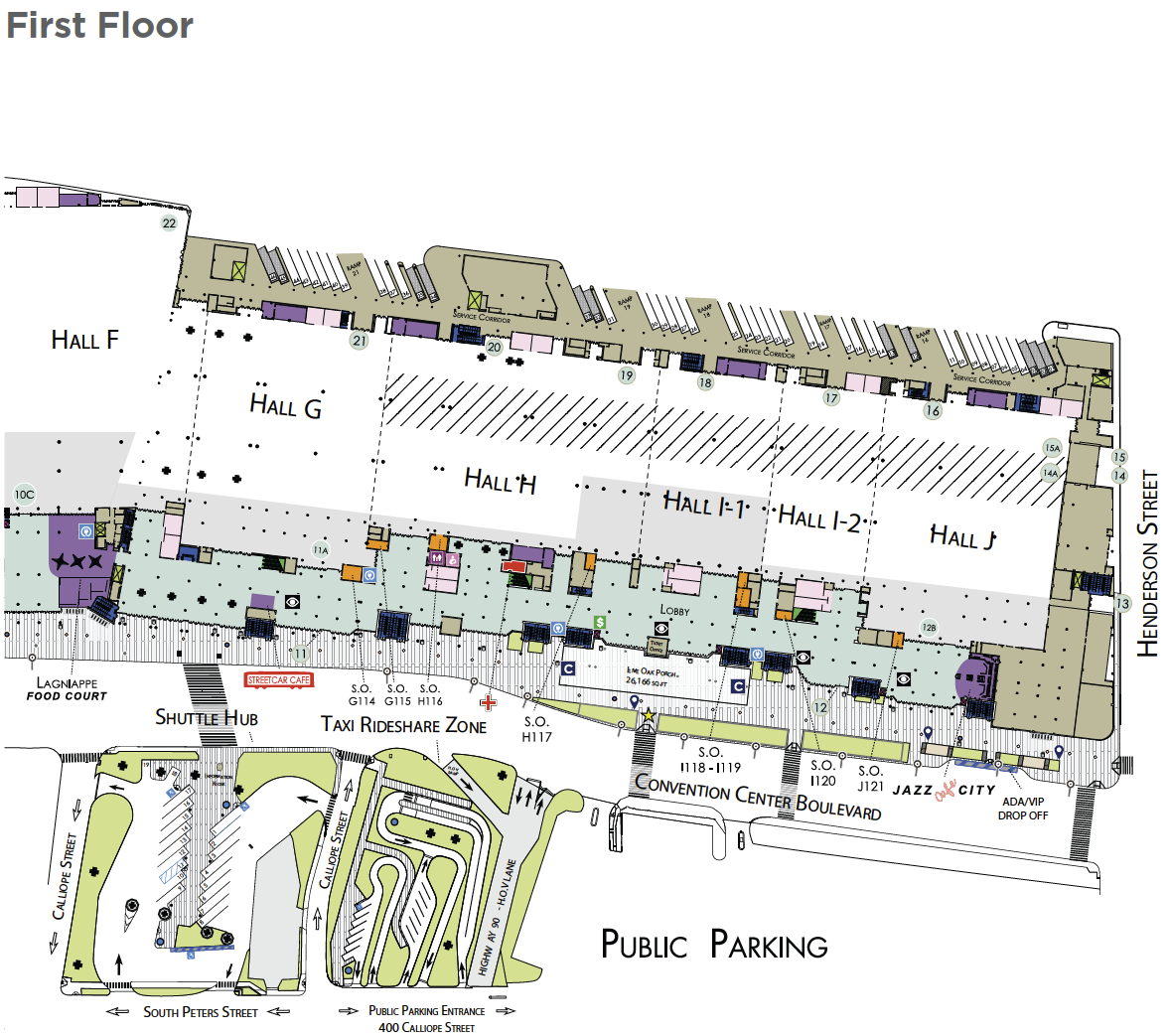 First Floor Map of Morial Convention Center