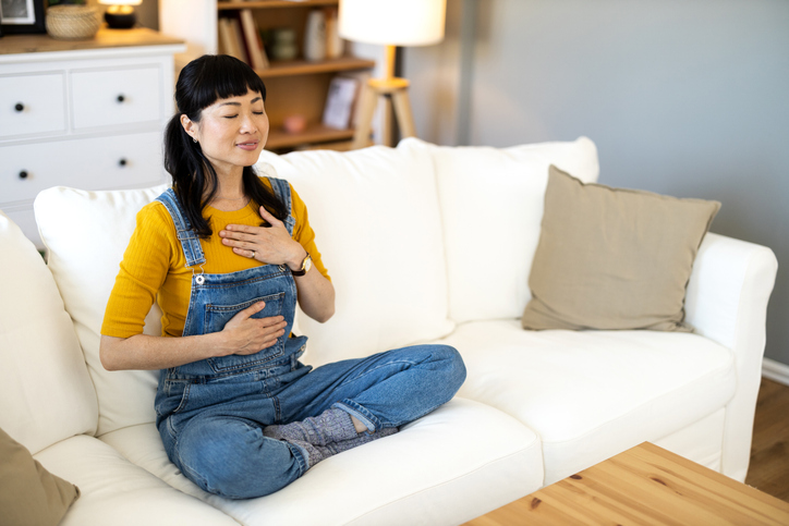 woman meditating