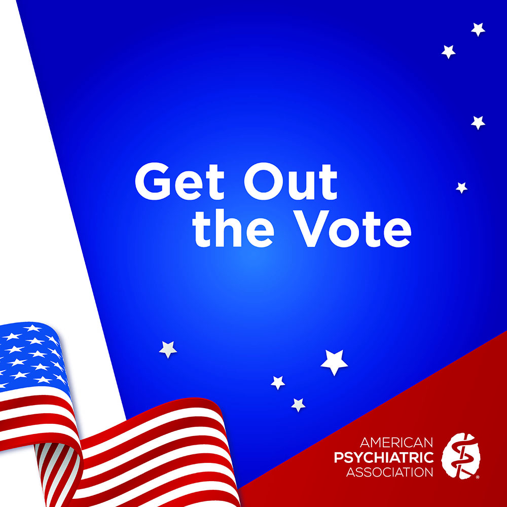 Get Out the Vote; American Psychiatric Association logo